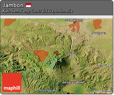 Satellite 3D Map of Jambon