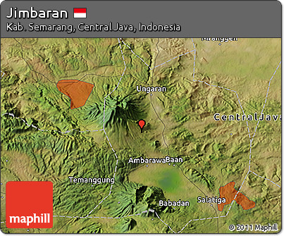 Satellite 3D Map of Jimbaran