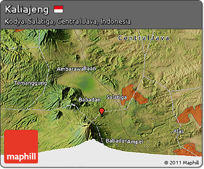 Satellite 3D Map of Kaliajeng