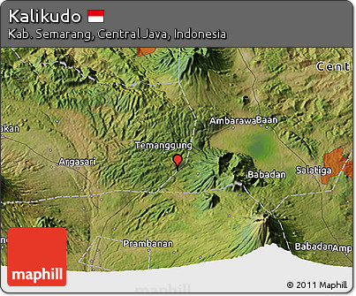 Satellite 3D Map of Kalikudo