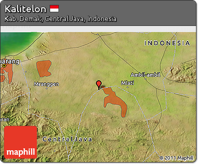 Satellite 3D Map of Kalitelon