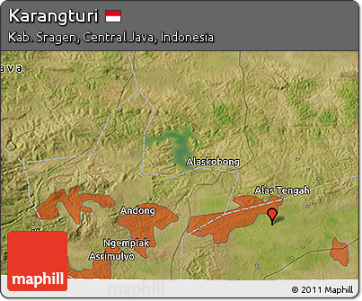 Satellite 3D Map of Karangturi
