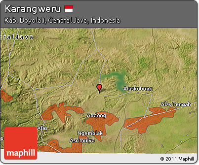Satellite 3D Map of Karangweru
