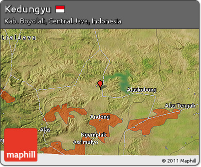Satellite 3D Map of Kedungyu