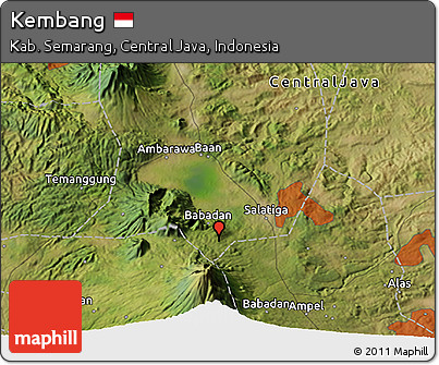 Satellite 3D Map of Kembang