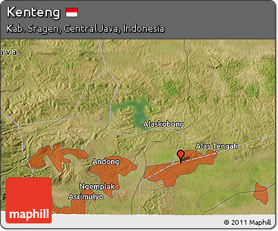 Satellite 3D Map of Kenteng
