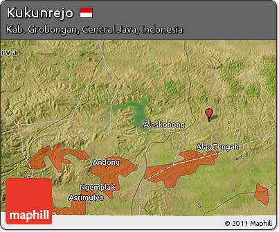 Satellite 3D Map of Kukunrejo