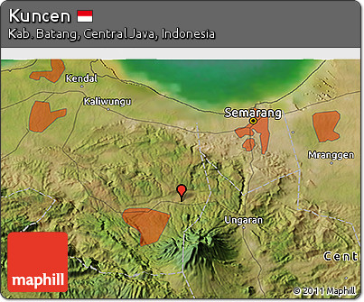 Satellite 3D Map of Kuncen