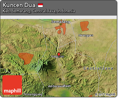 Satellite 3D Map of Kuncen Dua