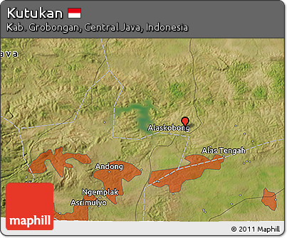 Satellite 3D Map of Kutukan