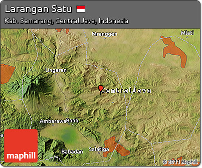 Satellite 3D Map of Larangan Satu