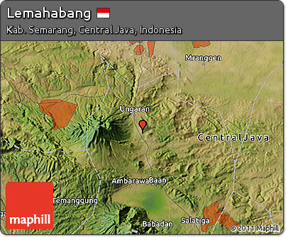 Satellite 3D Map of Lemahabang
