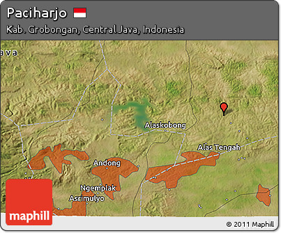 Satellite 3D Map of Paciharjo