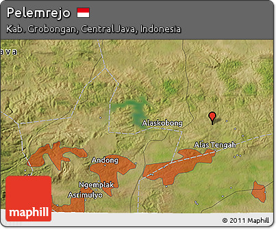 Satellite 3D Map of Pelemrejo