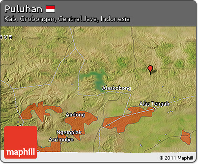 Satellite 3D Map of Puluhan
