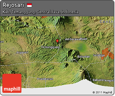 Satellite 3D Map of Rejosari