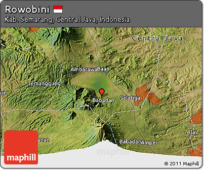 Satellite 3D Map of Rowobini