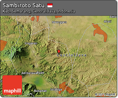 Satellite 3D Map of Sambiroto Satu