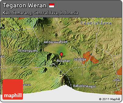 Satellite 3D Map of Tegaron Weran
