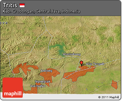 Satellite 3D Map of Tritis
