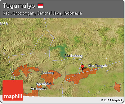 Satellite 3D Map of Tugumulyo
