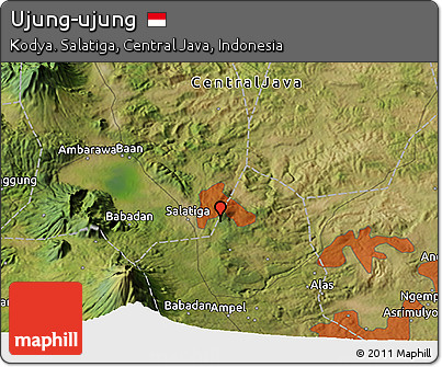 Satellite 3D Map of Ujung-ujung