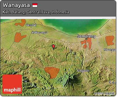 Satellite 3D Map of Wanayasa
