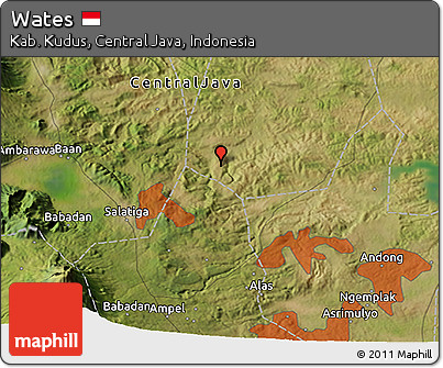 Satellite 3D Map of Wates