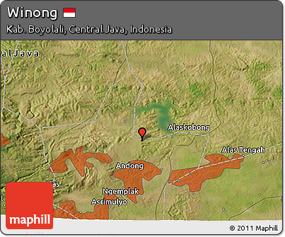 Satellite 3D Map of Winong