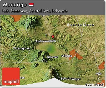 Satellite 3D Map of Wonorejo