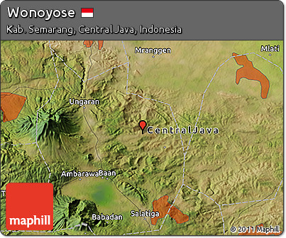 Satellite 3D Map of Wonoyose
