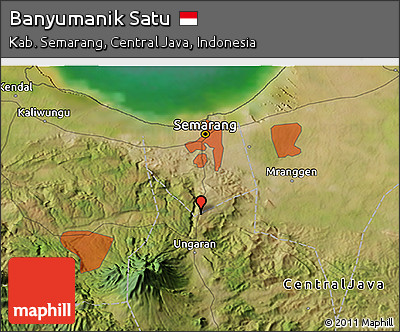 Satellite 3D Map of Banyumanik Satu