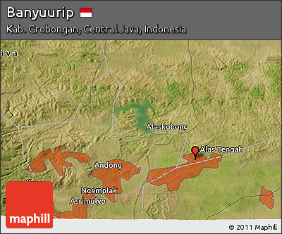Satellite 3D Map of Banyuurip