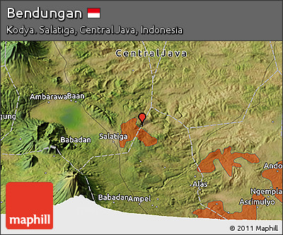 Satellite 3D Map of Bendungan