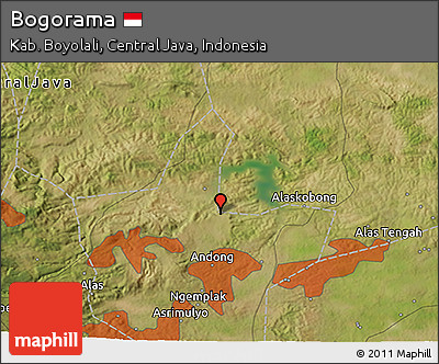 Satellite 3D Map of Bogorama