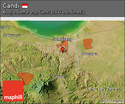 Satellite 3D Map of Candi