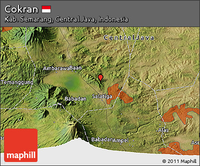 Satellite 3D Map of Cokran
