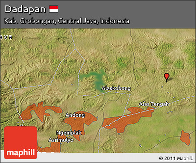 Satellite 3D Map of Dadapan