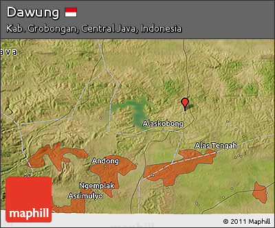 Satellite 3D Map of Dawung