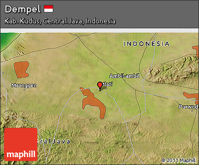 Satellite 3D Map of Dempel