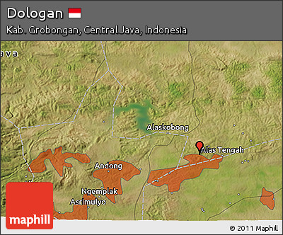 Satellite 3D Map of Dologan