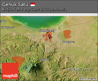 Satellite 3D Map of Genuk Satu