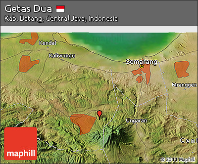 Satellite 3D Map of Getas Dua