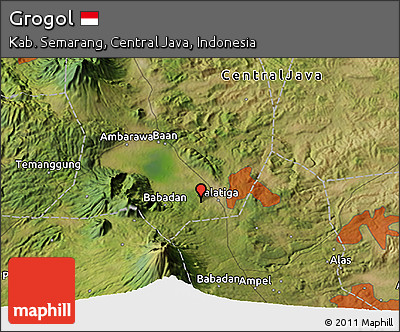 Satellite 3D Map of Grogol