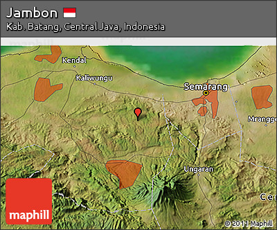 Satellite 3D Map of Jambon