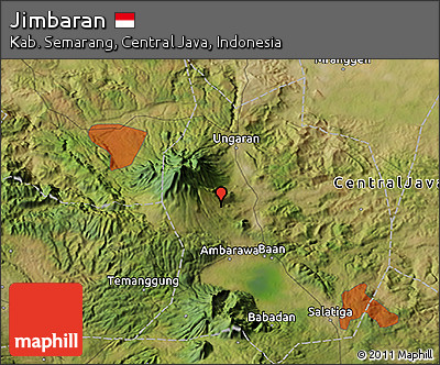 Satellite 3D Map of Jimbaran