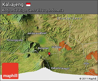 Satellite 3D Map of Kaliajeng