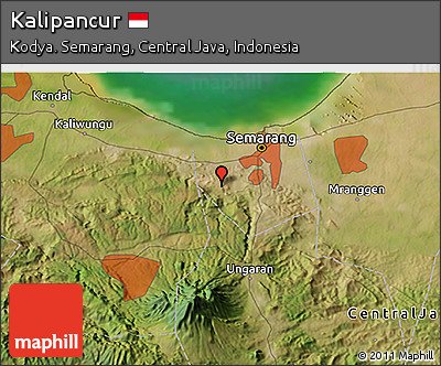 Satellite 3D Map of Kalipancur