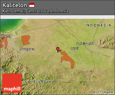 Satellite 3D Map of Kalitelon