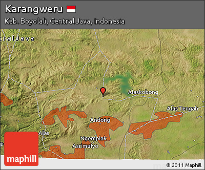 Satellite 3D Map of Karangweru